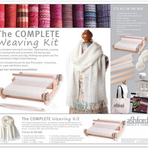 Ashford The Complete Weaving Kit - includes SampleIt Loom 40cm/16", boucle yarn, 2 reeds, carry bag, and more