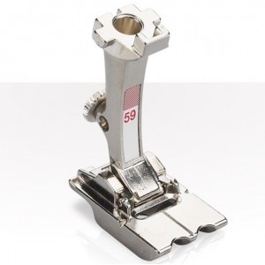 Bernina Red - Old Style #59 Double Cord Foot (4-6mm Diameter Cord)-NLA