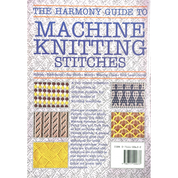 Vol.1 Machine Knitting Stitches Harmony Guide - Soft cover