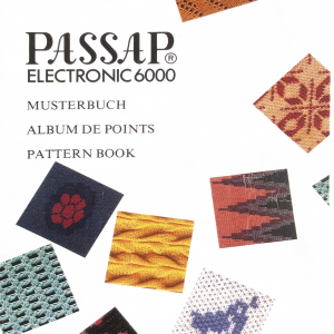 Softcover Passap Electronic 6000 Instruction Book
