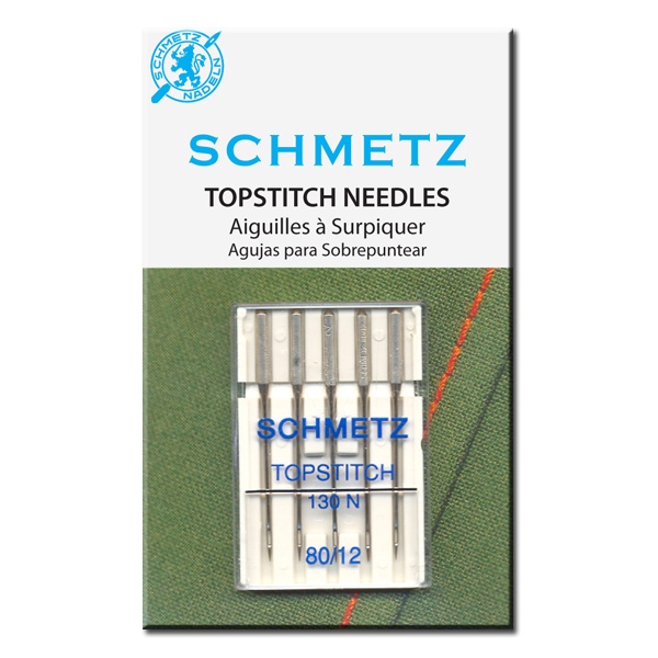 Schmetz Topstitch Needle 80/12 Carded 5/Pkg 