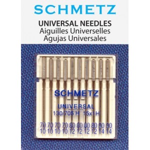 Schmetz Universal Needle Assorted Carded 10/Pkg 