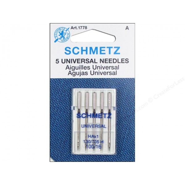 Schmetz Universal Needle 100/16 Carded 5/Pkg 