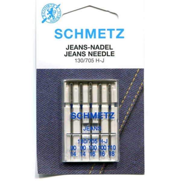 Schmetz Denim Jeans Needle Assorted Carded 5/Pkg 