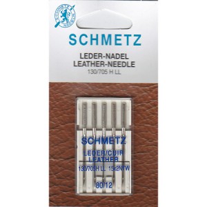 Schmetz Leather Needle 80/12 Carded 5/Pkg 