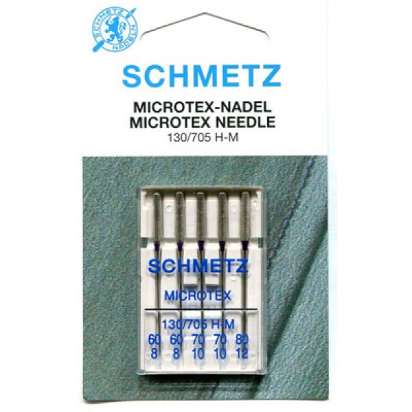 Schmetz Microtex Needle Assorted Carded 5/Pkg 