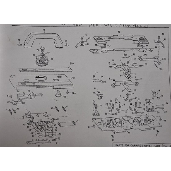 Brother KH930 diagrams and numbers