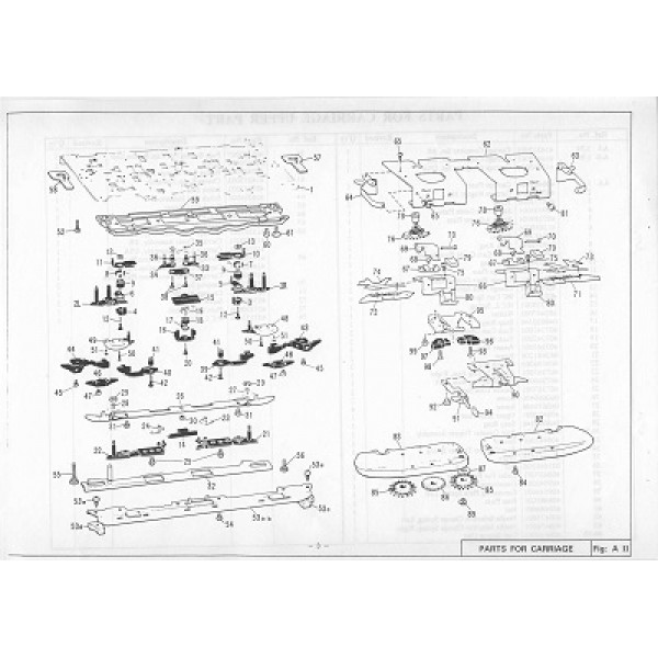 Brother KH836 diagrams and numbers with parts list
