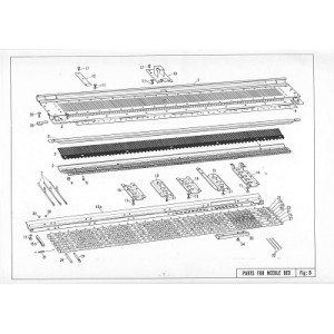 Brother KH840 diagrams and numbers with parts list
