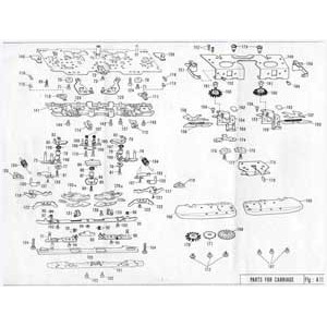 Brother KH860 diagrams and numbers with parts list