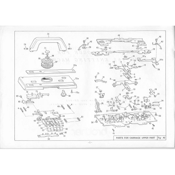 Brother KH965 diagrams and numbers with parts list