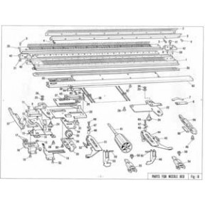 Brother KR850 diagrams and numbers with parts list