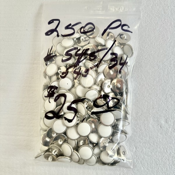 Button 545 20L White-gold Shank 725 pieces