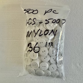 Button GCS-5007 36L White 2-hole 500 pieces Button GCS-5007 36L White 2-hole 500 pieces