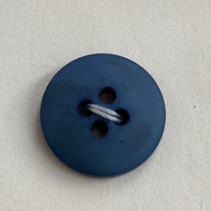 Button B155 Blue Muted Plastic 25-Ligne 15.5mm