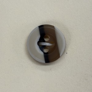 Button B214 Poly BGE Stripe 19-Ligne 12mm
