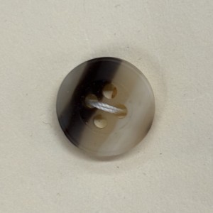 Button B215 Poly BGE Stripe 20-Ligne 12.7mm