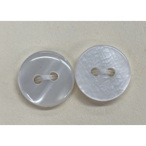 Button B240 Poly White Clear Back 20-Ligne 12.5mm