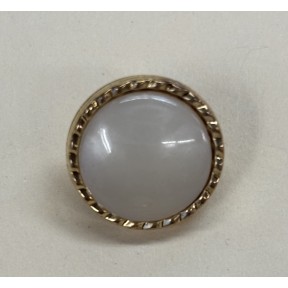Button B241 Pearl Gold Rim Shank 24-Ligne 15mm Button B241 Pearl Gold Rim Shank 24-Ligne 15mm
