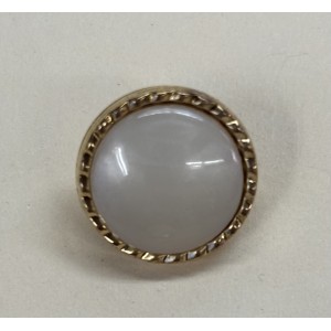 Button B241 Pearl Gold Rim Shank 24-Ligne 15mm