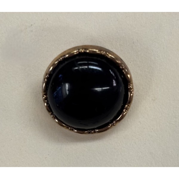 Button B243 Black Gold Rim Shank 21-Ligne 15mm Button B243 Black Gold Rim Shank 21-Ligne 15mm