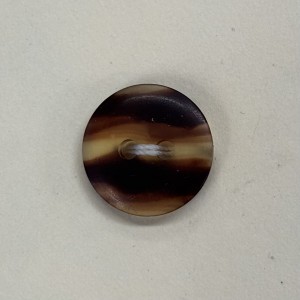 Button B245 Poly Striped Brown 20-Ligne 12.7mm