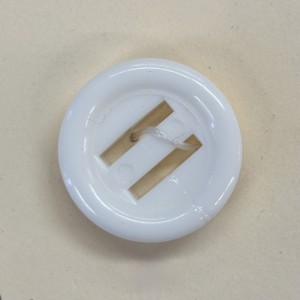 Button B259 White Nylon Slot 31-Ligne 19.5mm