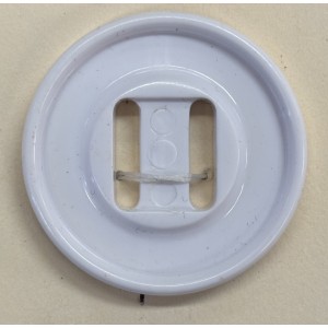 Button B260 White Nylon Slot 43-Ligne 28mmn