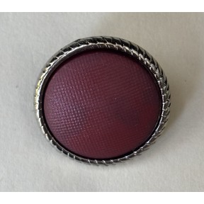 Button B265 Shank Red Silver Ring 33-Ligne 21mm