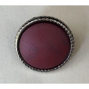 Button B265 Shank Red Silver Ring 33-Ligne 21mm