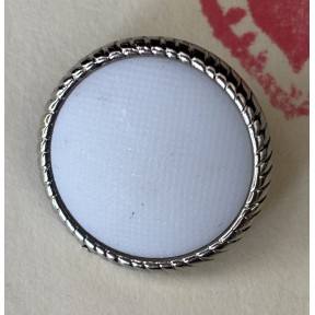 Button B266 Shank White Silver Ring 28-Ligne 18mm