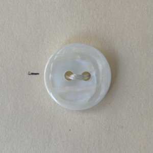 Button B275 Shank White Glitter 22-Ligne 14mm