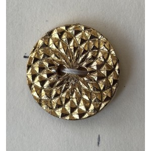 Button B280 Gold Glitter 2-hole 19-Ligne 12mm