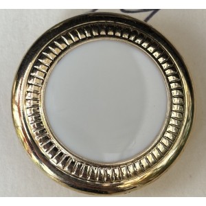 Button B321 White gold Glitter Shank 44-Ligne 28mm