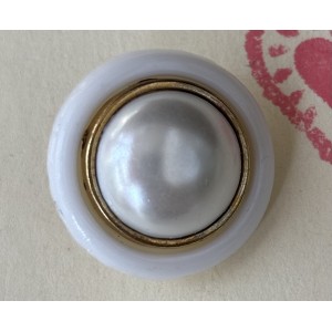 Button B322 White gold 3-piece Shank 42-Ligne 27mm