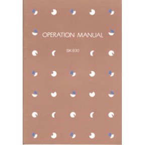 SilverReed Parts - Inst Book Mod SK830