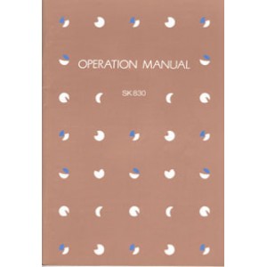 SilverReed Parts - Inst Book Mod SK830