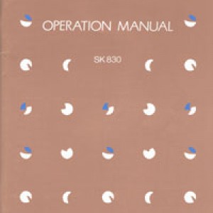 SilverReed Parts - Inst Book Mod SK830