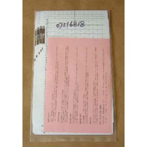 SilverReed Parts - Punch Card Set No 1-5, for SK155 SilverReed Parts - Punch Card Set No 1-5, for SK155