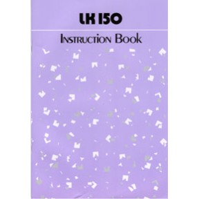 SilverReed Parts - LK-150 Inst. Book * SilverReed Parts - LK-150 Inst. Book *