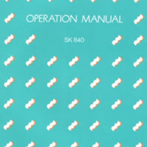SilverReed Parts - Oper Manual SK840